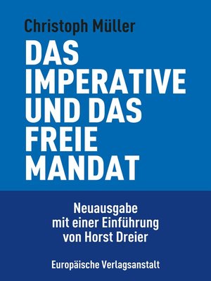 cover image of Das imperative und das freie Mandat